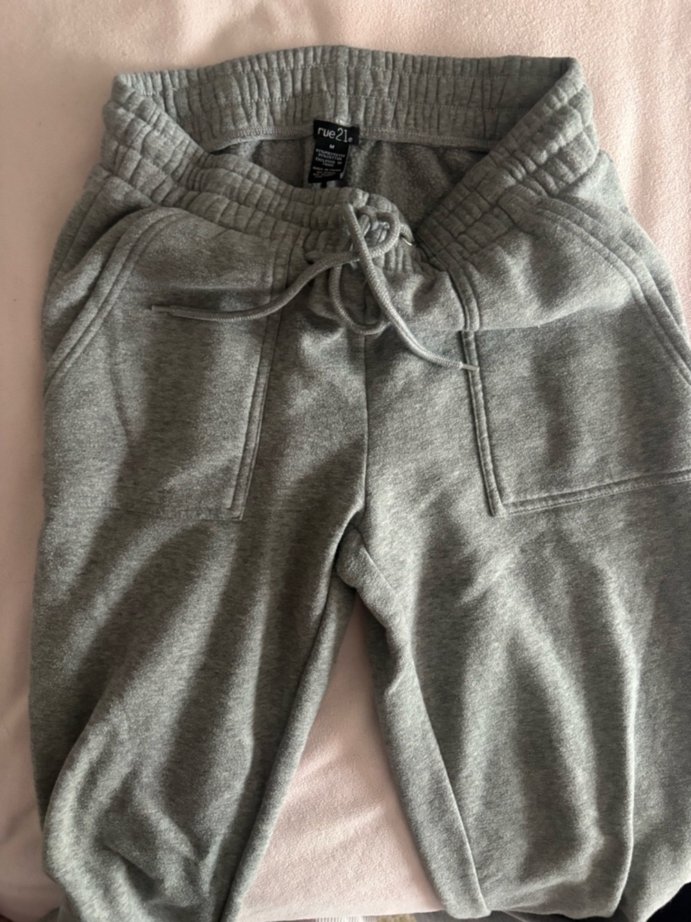 Rue21 Gray Knit Drawstring Jogger Sweatpants